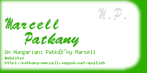 marcell patkany business card